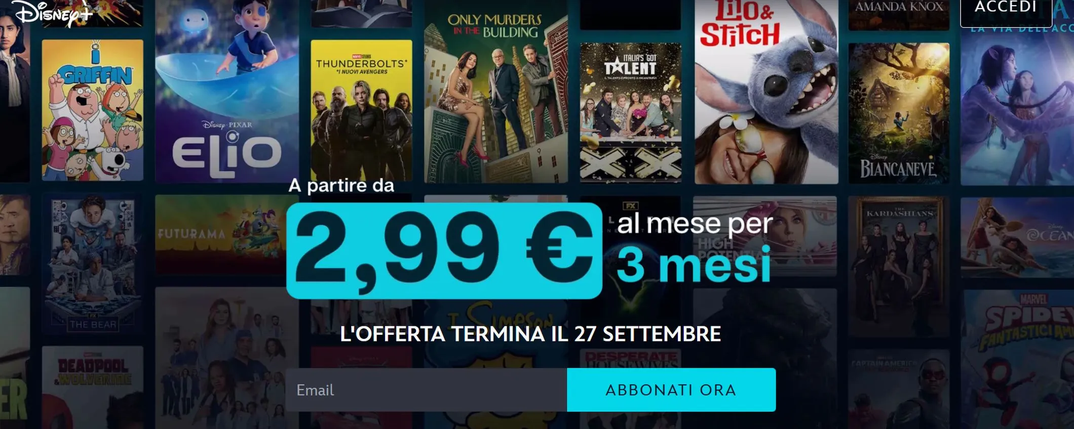 Disney+ a 2,99 € per 3 mesi: offerta shock da non perdere fino al 27 settembre