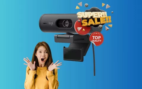 Logitech Brio 500: webcam in SCONTO Amazon!