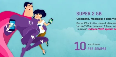 Tiscali Mobile: nuove Super 2GB, 5GB e Super Relax