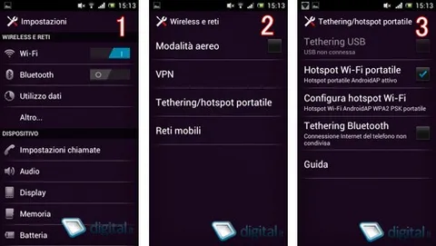 Terremoto: condividere connessione WiFi da Android