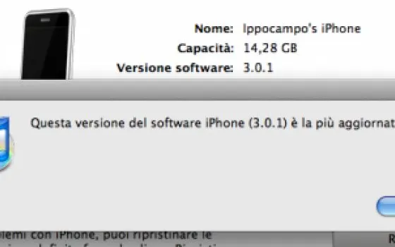 Disponibile l'aggiornamento firmware 3.0.1 per iPhone OS