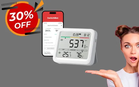SwitchBot Meter Pro CO2: migliora l'aria di casa con un monitor smart (coupon -30%)