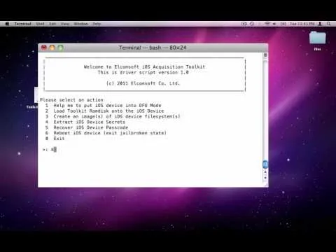 ElcomSoft iPhone Forensic Toolkit in action