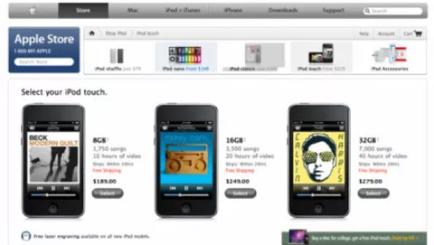 Apple Store USA: silenzioso taglio di prezzi per gli iPod