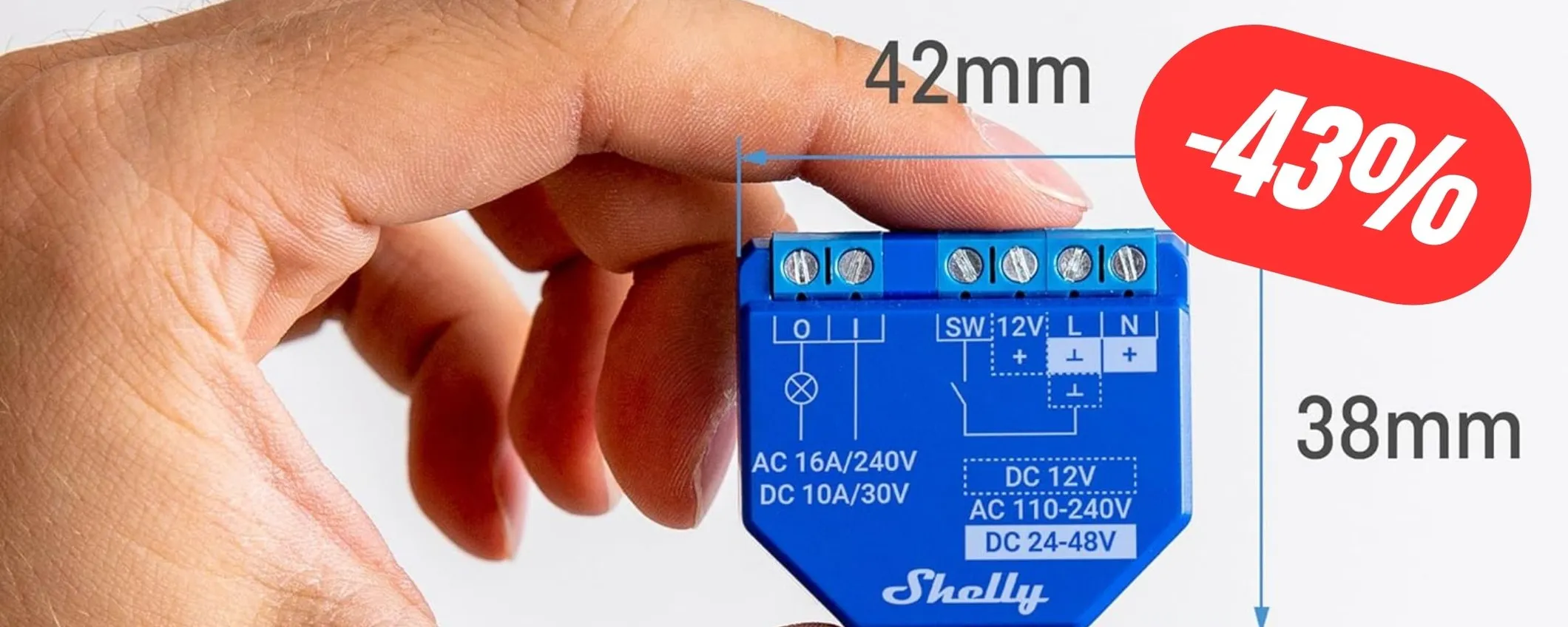 Domotica senza limiti: Shelly Plus 1, il relè smart compatibile con Alexa e Google Home (-43%!)