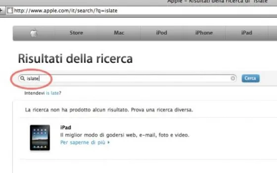 Sul sito ufficiale Apple cercare 