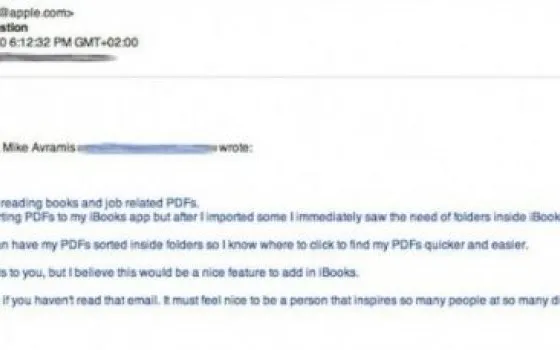 Steve Jobs: cartelle per la prossima versione di iBooks