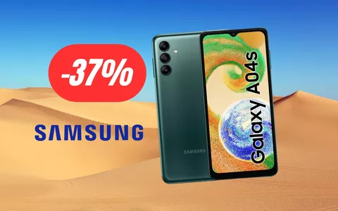 Galaxy A04s: l'entry level di Samsung è un best buy (-37%)