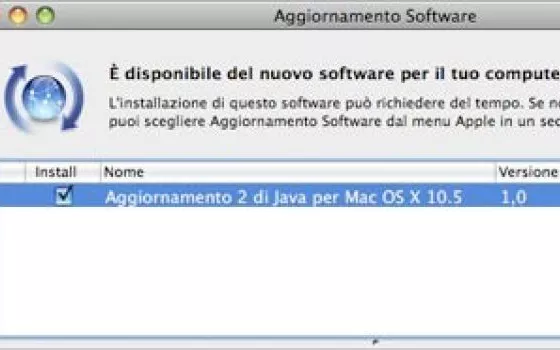 Rilasciato Java Update per Mac OS X