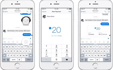 Facebook Messenger, inviare denaro istantaneamente da iPhone e iPad