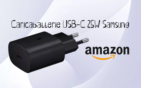 Caricabatterie USB-C Samsung 25W in SUPER OFFERTA (-39%)