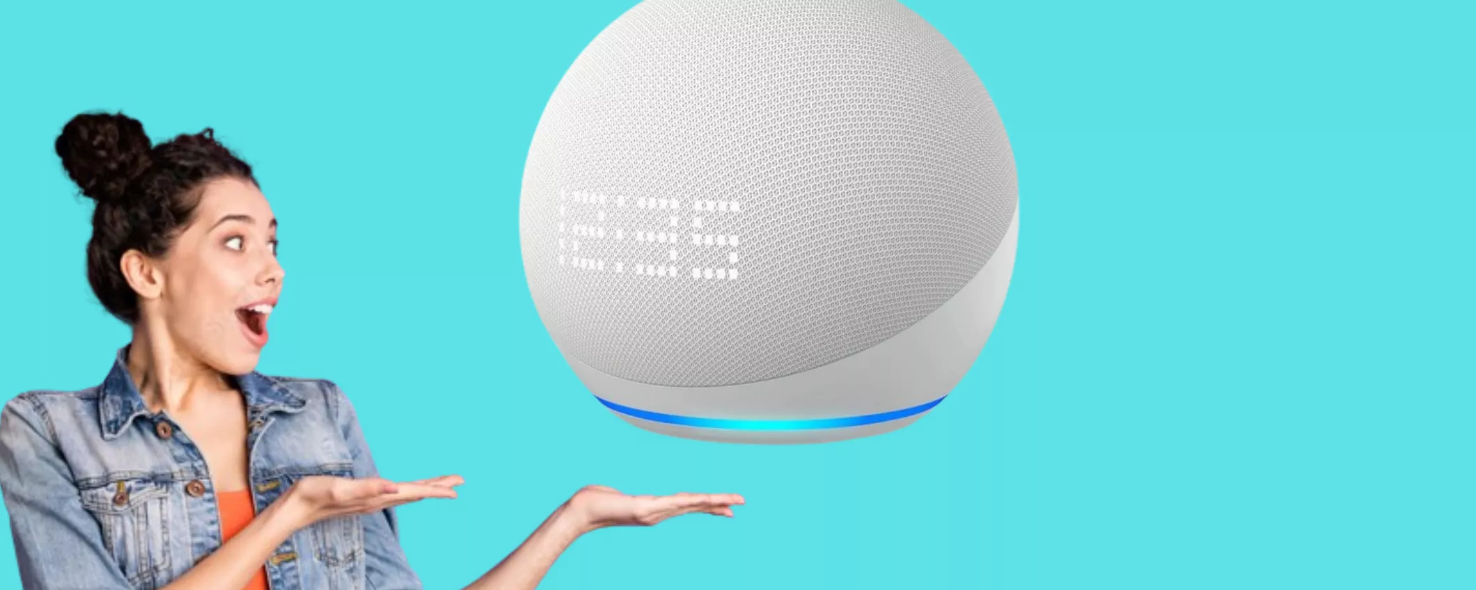 Rendi SMART casa con l'Echo Dot 5 con orologio in OFFERTA SPECIALE