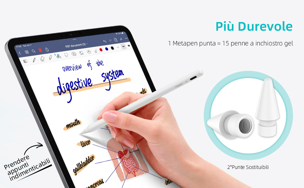 Disegna e annota sullo schermo del tuo iPad con l'economica stilo Metapen A8  - Webnews
