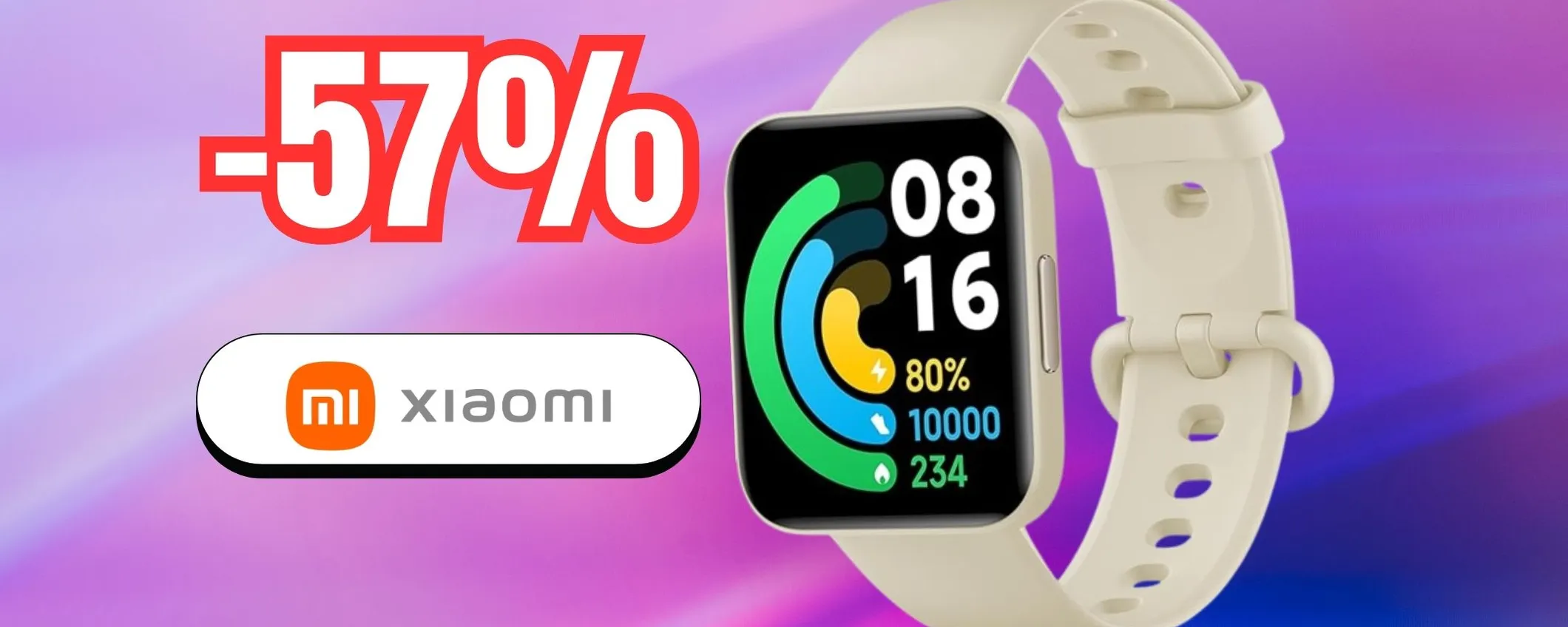 Smartwatch Xiaomi con display AMOLED curvo al 57% di sconto