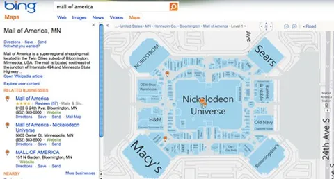 Bing, mappe e shopping