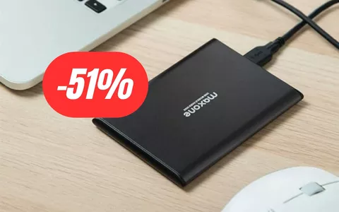 Hard disk esterno da 500GB al 51% di sconto su Amazon: OFFERTA PAZZESCA