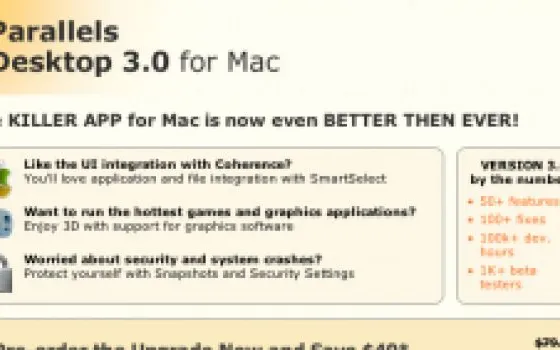 Release Candidate per Parallels Desktop 3