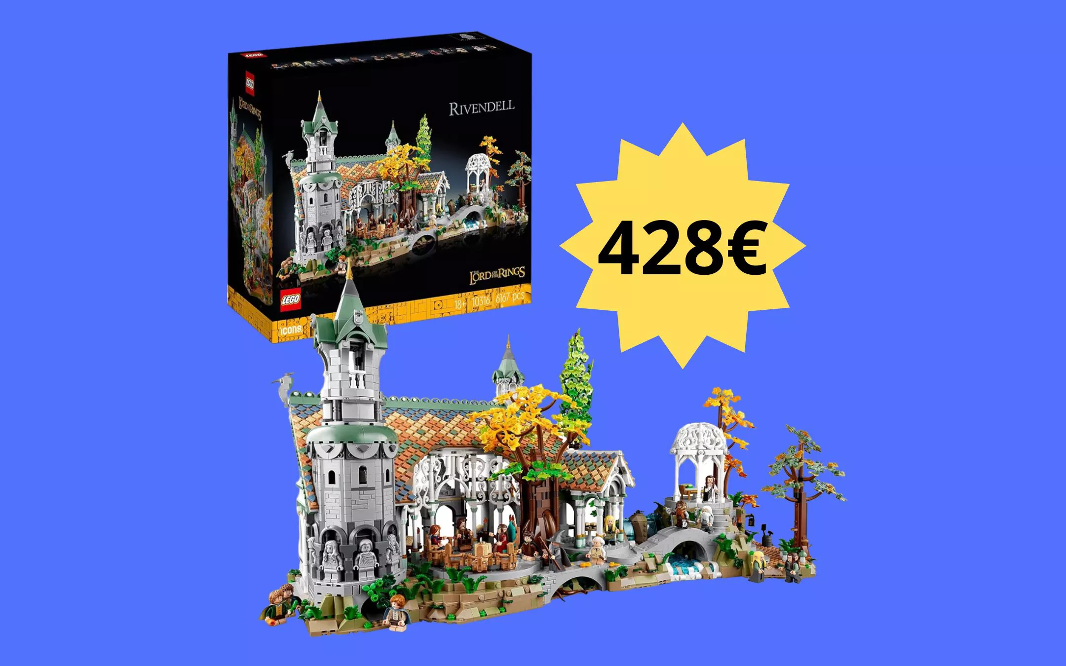 LEGO Icons Il Signore degli Anelli: Gran Burrone, Costruisci ed Esponi la  Valle della Terra di