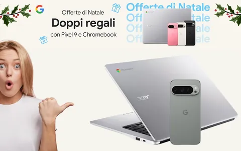 Offerte di Natale: doppi regali con Google Pixel 9 e Acer Chromebook