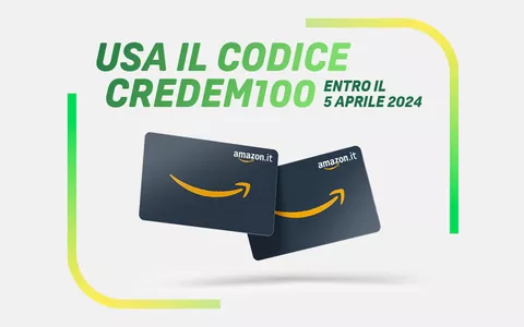 Apri un conto Credem Link per ottenere fino a 100€ in buoni Amazon