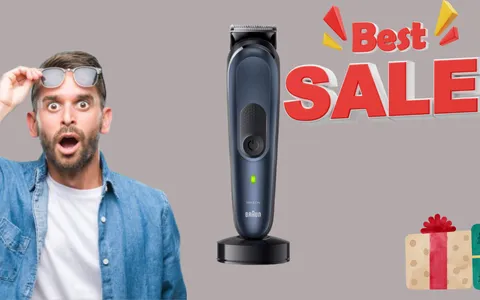Idea regalo per lui: Rasoio elettrico Braun 10-in-1 scontatissimo al -37%