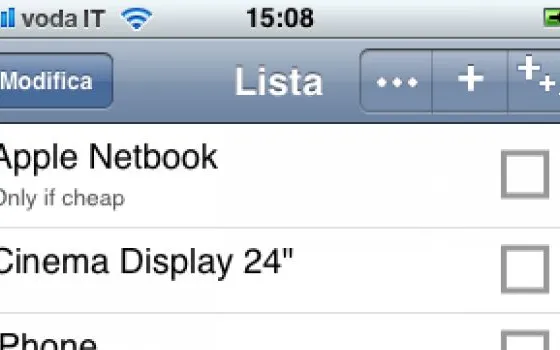 Shopping List: creare la lista della spesa con iPhone e iPod Touch