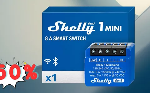 ANCORA PER POCO: lo  Shelly Plus 1 Mini torna a MENO DI 10€ (-50%)