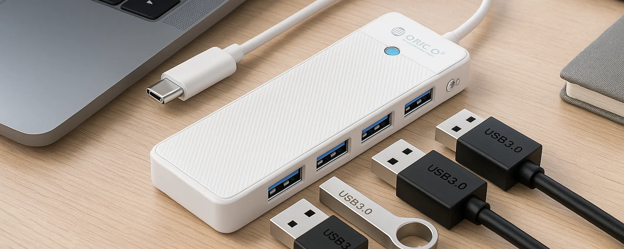 Porta ordine e velocità alla tua scrivania: l’hub USB-C ORICO ora a meno di 5 euro