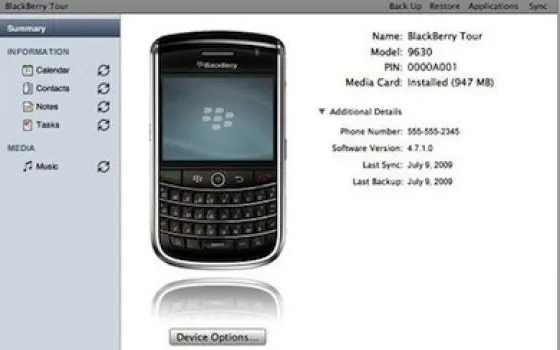 BlackBerry Desktop Manager for Mac circola sul Web