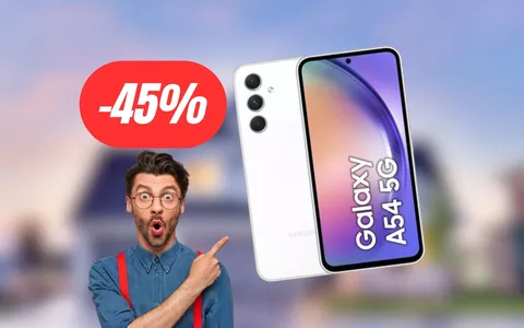 DISINTEGRATO con la promo eBay il prezzo del Samsung Galaxy A54 (-45%)