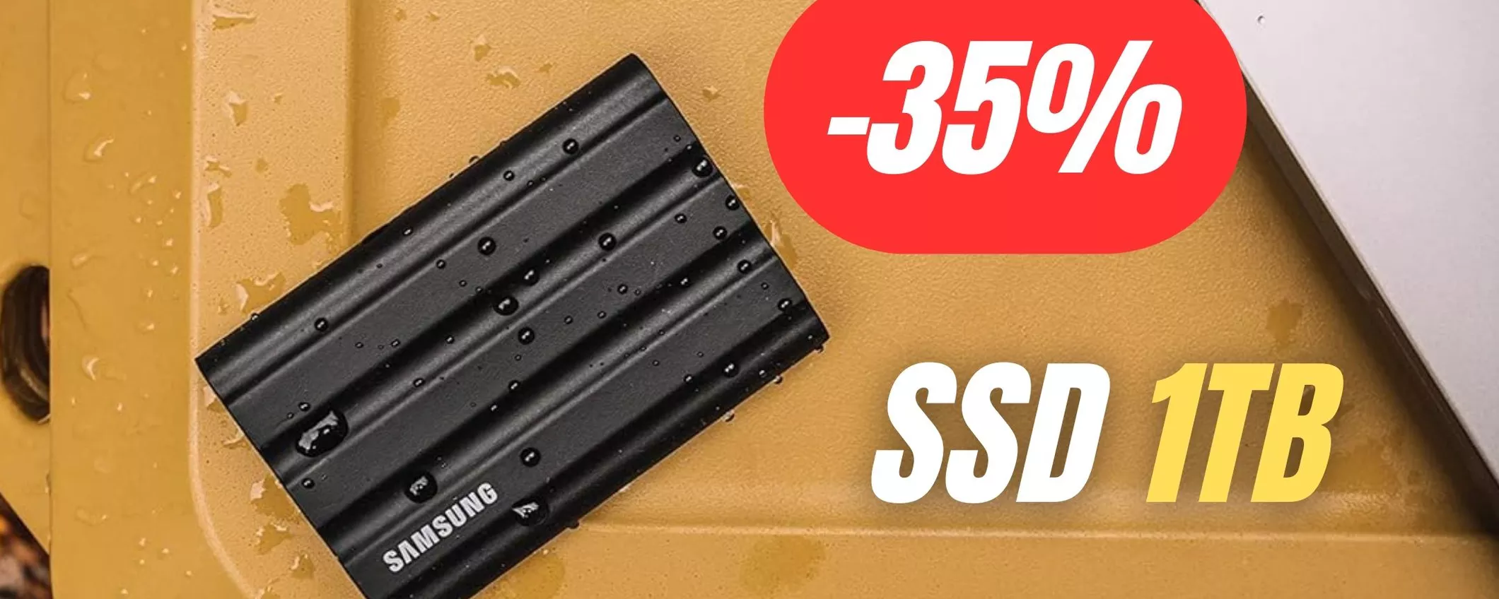 SSD Samsung da 1TB super resistente al 35% di sconto su Amazon