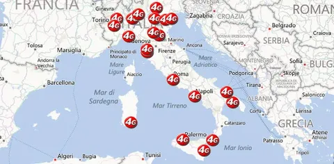 Vodafone porta il 4G in 21 città