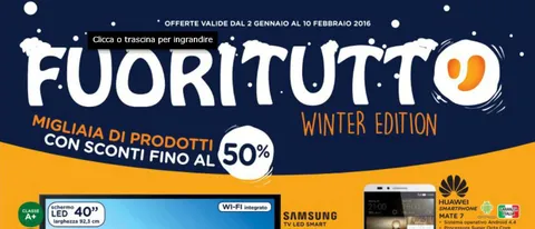 Volantino Unieuro, sconti sino al 50%