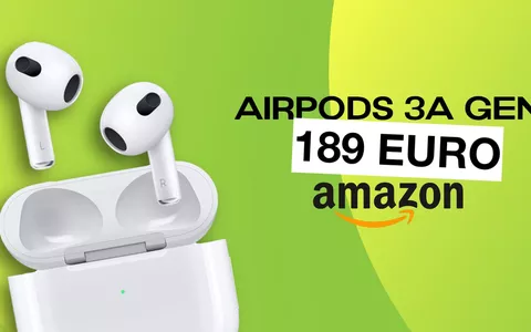 OFFERTA BOMBA Amazon: AirPods 3a Gen a meno di 190€