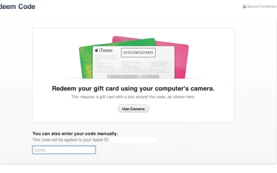 iTunes 11: le gift card si riscattano con la iSight