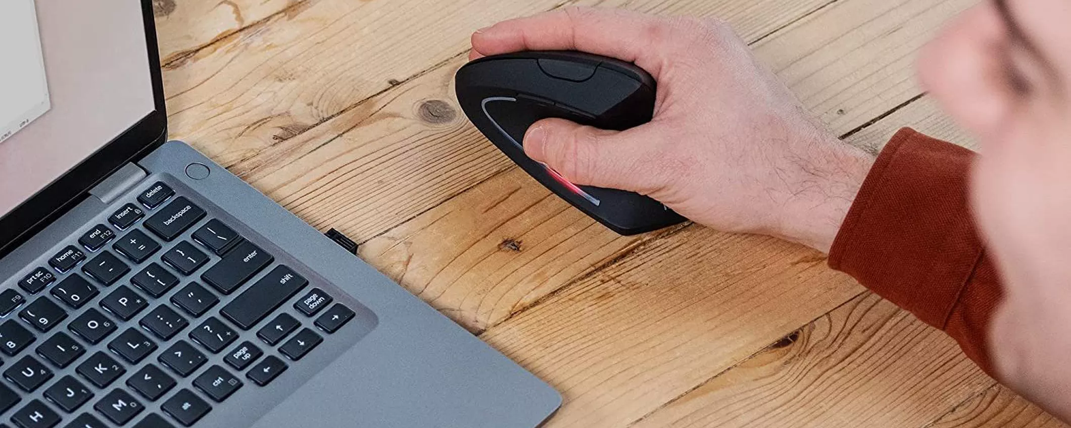 Mouse wireless Trust Verto: comodo, potente e VERTICALE (18€)