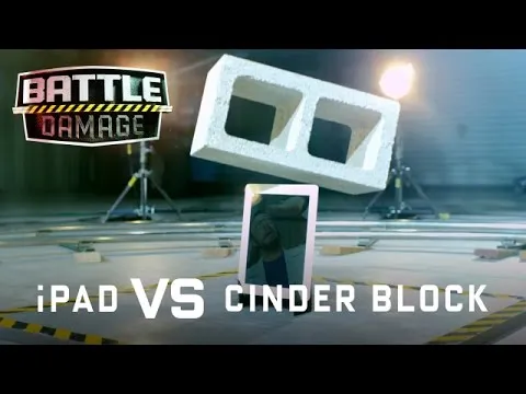 Apple iPad Retina vs. Cinder Block-WIRED’s Battle Damage