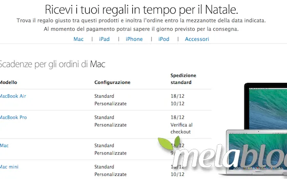 Apple Store, ecco le scadenze per ricevere i regali in tempo per Natale [Aggiornato]