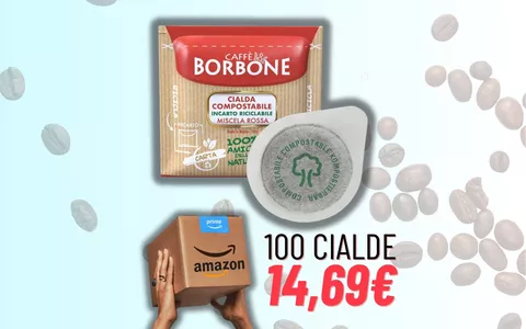 Offerta Speciale: 100 cialde di Caffè Borbone con Cialda Compostabile a soli 14,69€ su Amazon!