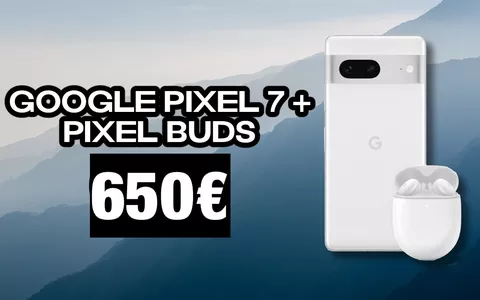 Google Pixel 7 + Pixel Buds: Amazon sgancia la BOMBA (-100€)