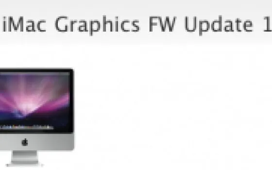 Aggiornamenti firmware per le schede di iMac, Mac Pro e Xserve