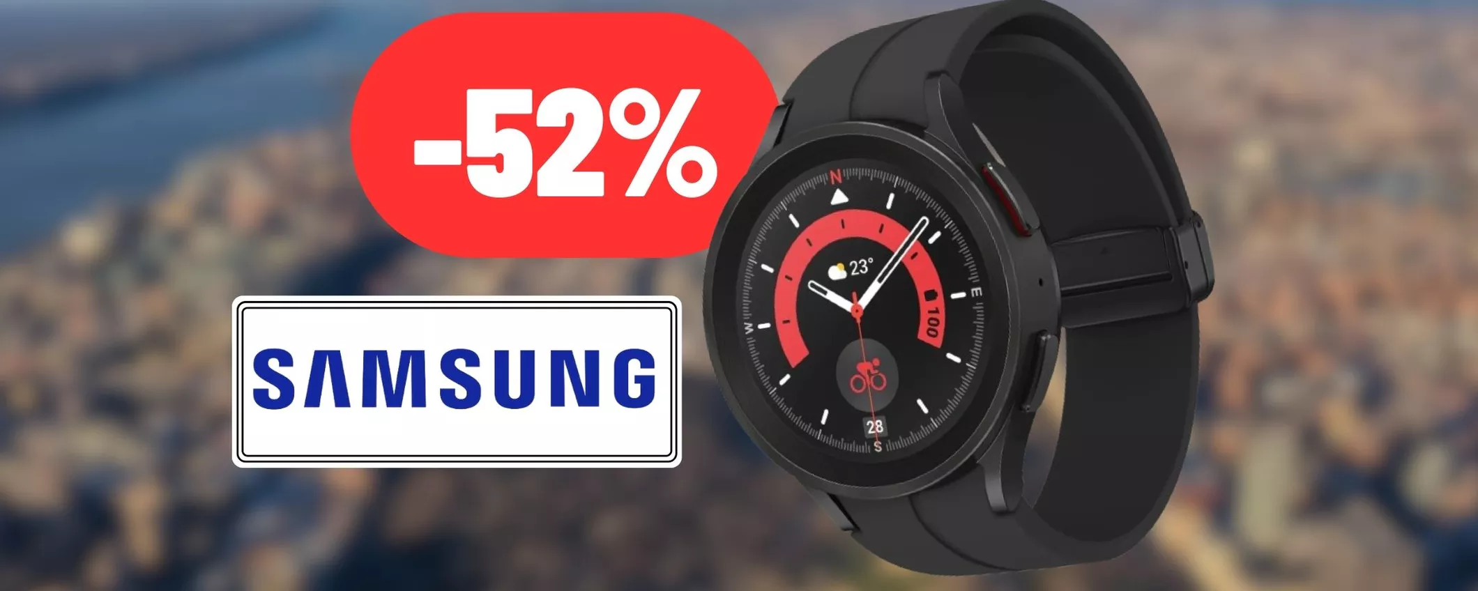 Con il Samsung Galaxy Watch5 Pro monitori il tuo stato di salute e i tuoi social in MEGA SCONTO (-52%)