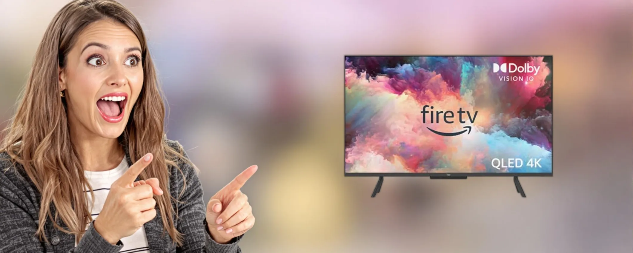 Amazon Fire TV Omni QLED: con le Offerte di Primavera costa la metà