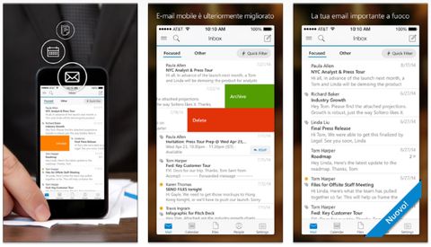 Outlook per iOS, Microsoft rilascia la nuova app per la posta elettronica