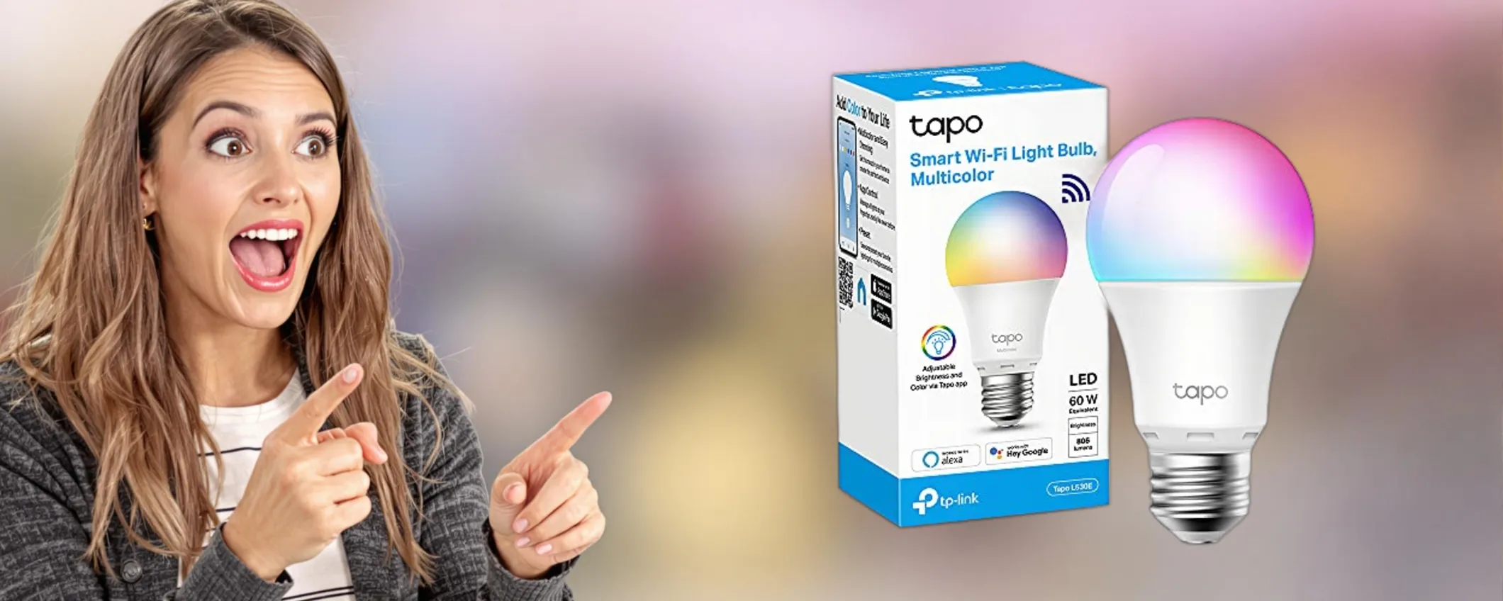 Lampadina WiFi Tapo a quasi metà prezzo: oggi la porti a casa a soli 7€