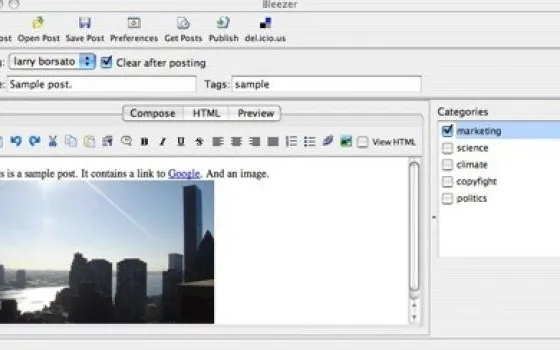 Bleezer: il client di blogging mutlipiattaforma