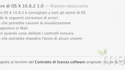 Apple rilascia gli aggiornamenti supplementari a OS X 10.8.2 e 10.7.5