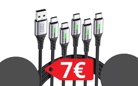 5 CAVI USB di tipo C a prezzo RIDICOLO: solo 7€ grazie al mega sconto!