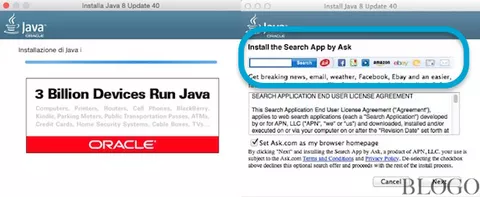 Java per Mac, evitare l'installazione della barra Ask.com