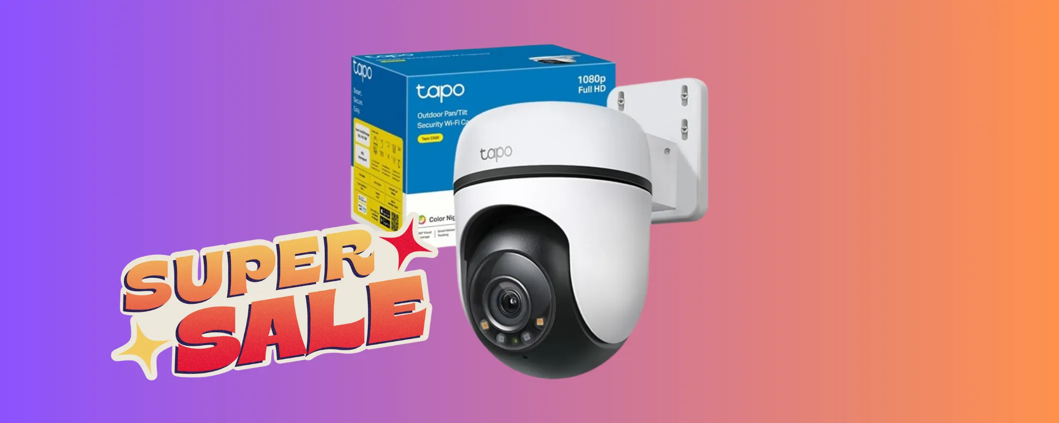 Telecamera TP-Link Tapo (con microSD Lexar compresa): copertura a 360° e risparmio del 41%